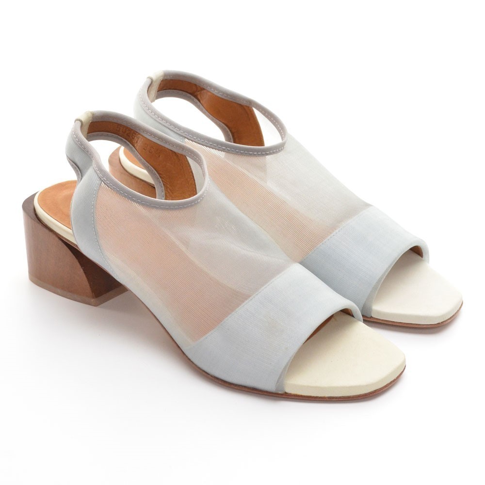 Coclico Kate Gray Slingback Sandals Heels 36.5 New